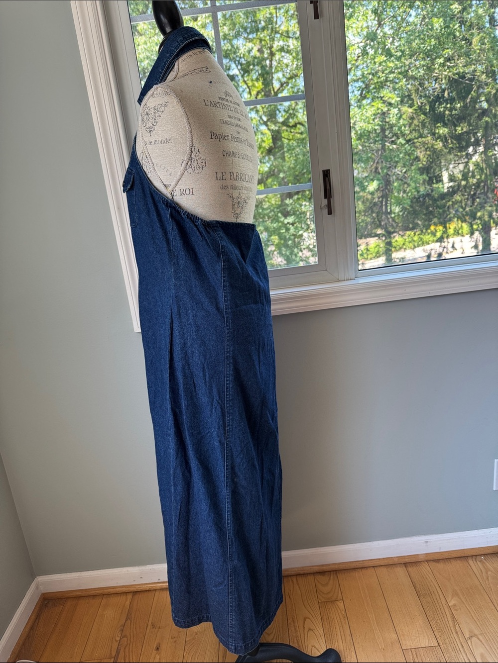 Blue Denim Button-Front Maxi Dress - Picture 6 of 11
